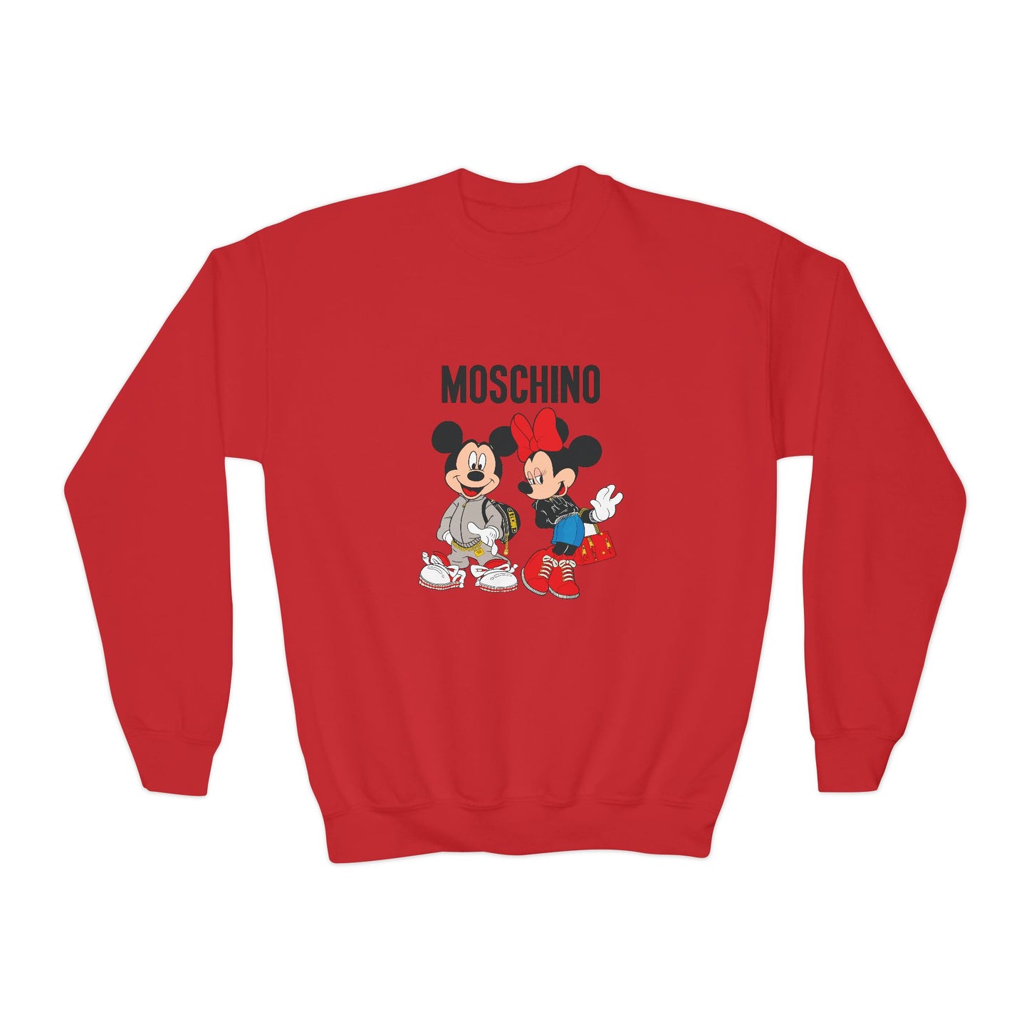 Moschino Minnie And Mickie Mouse Youth Sweatshirt