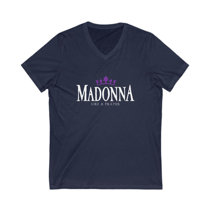 Madonna Like A Prayer Adult V-Neck T-Shirt