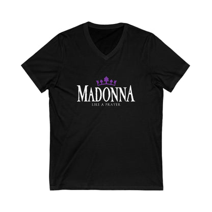 Madonna Like A Prayer Adult V-Neck T-Shirt