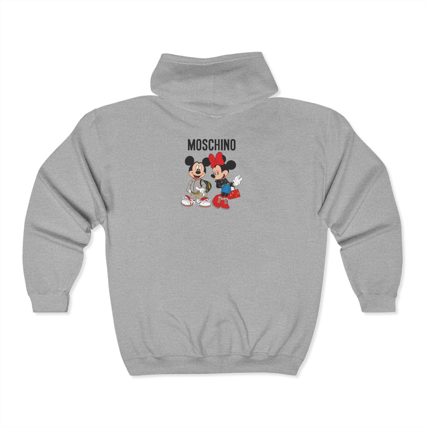 Moschino Minnie And Mickie Mouse Adult Zip-Up Hoodie