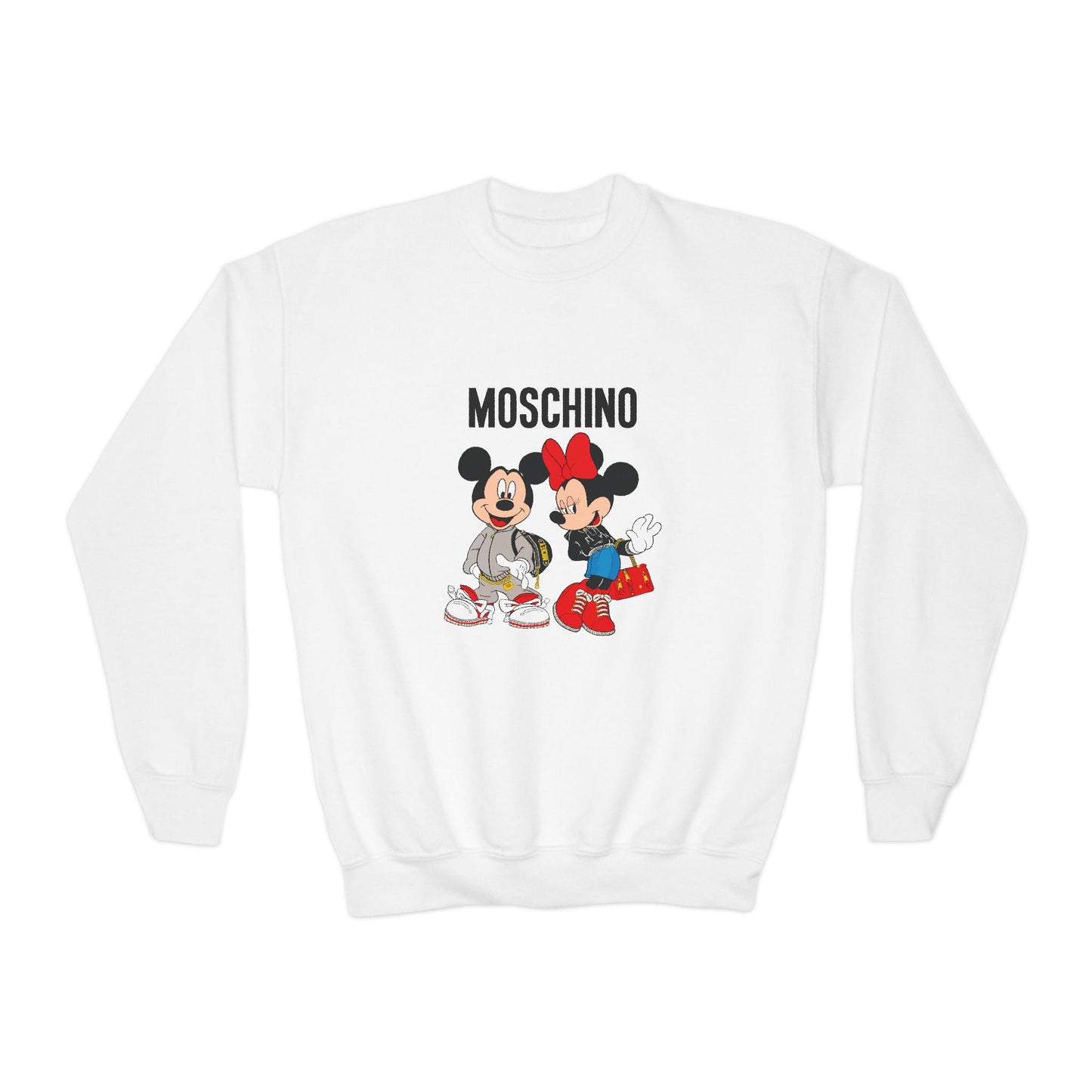 Moschino Minnie And Mickie Mouse Youth Sweatshirt