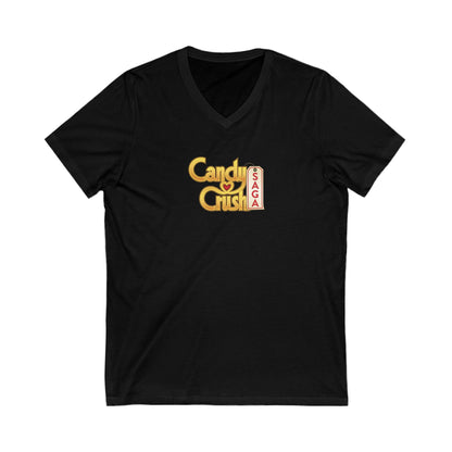 Candy Crush Saga Adult V-Neck T-Shirt