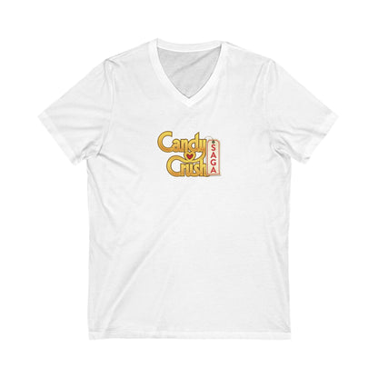 Candy Crush Saga Adult V-Neck T-Shirt