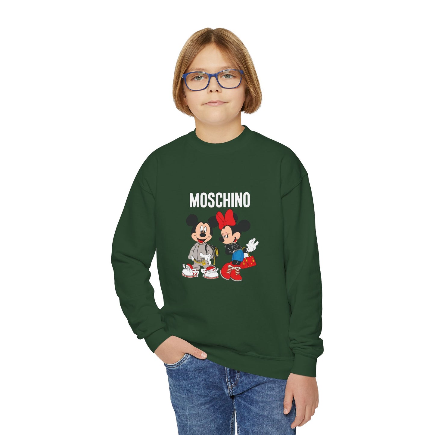 Moschino Minnie And Mickie Mouse Youth Sweatshirt