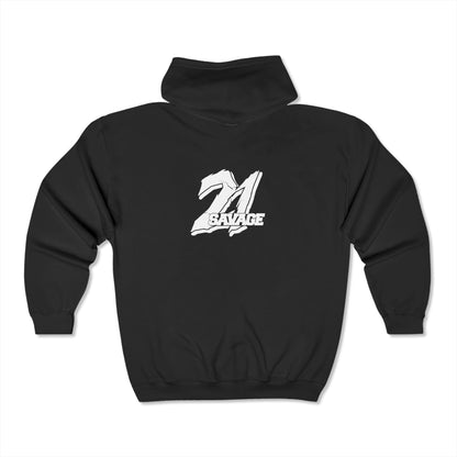 21 Savage Adult Zip-Up Hoodie