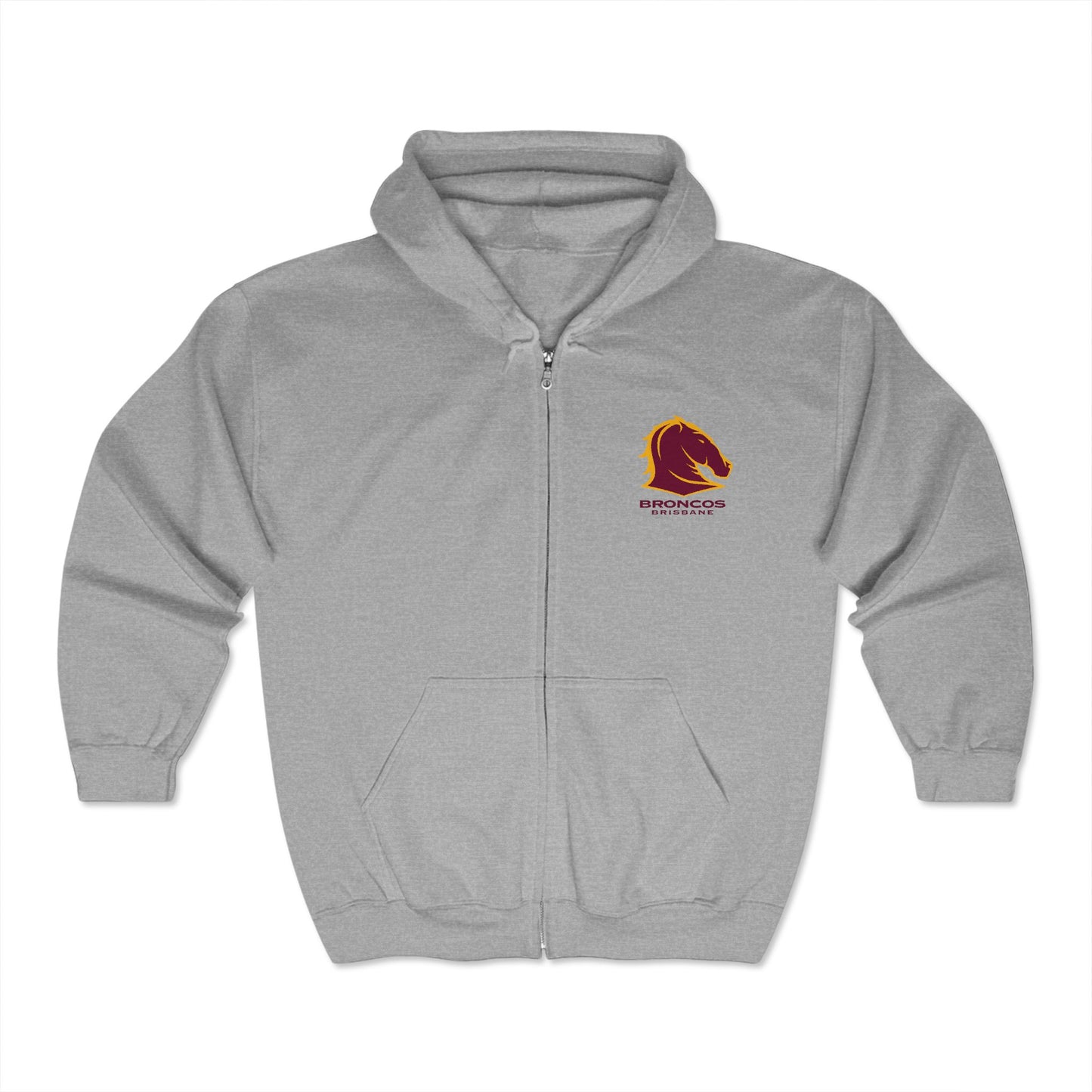 Broncos Brisbane Adult Zip-Up Hoodie