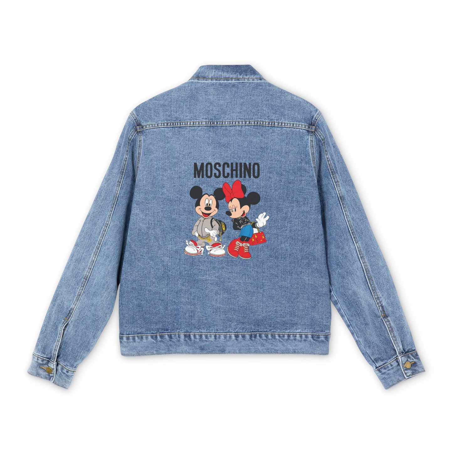 Moschino Minnie And Mickie Mouse Adult Denim Jacket