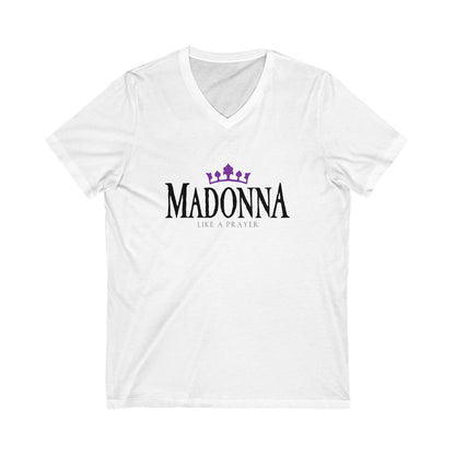 Madonna Like A Prayer Adult V-Neck T-Shirt