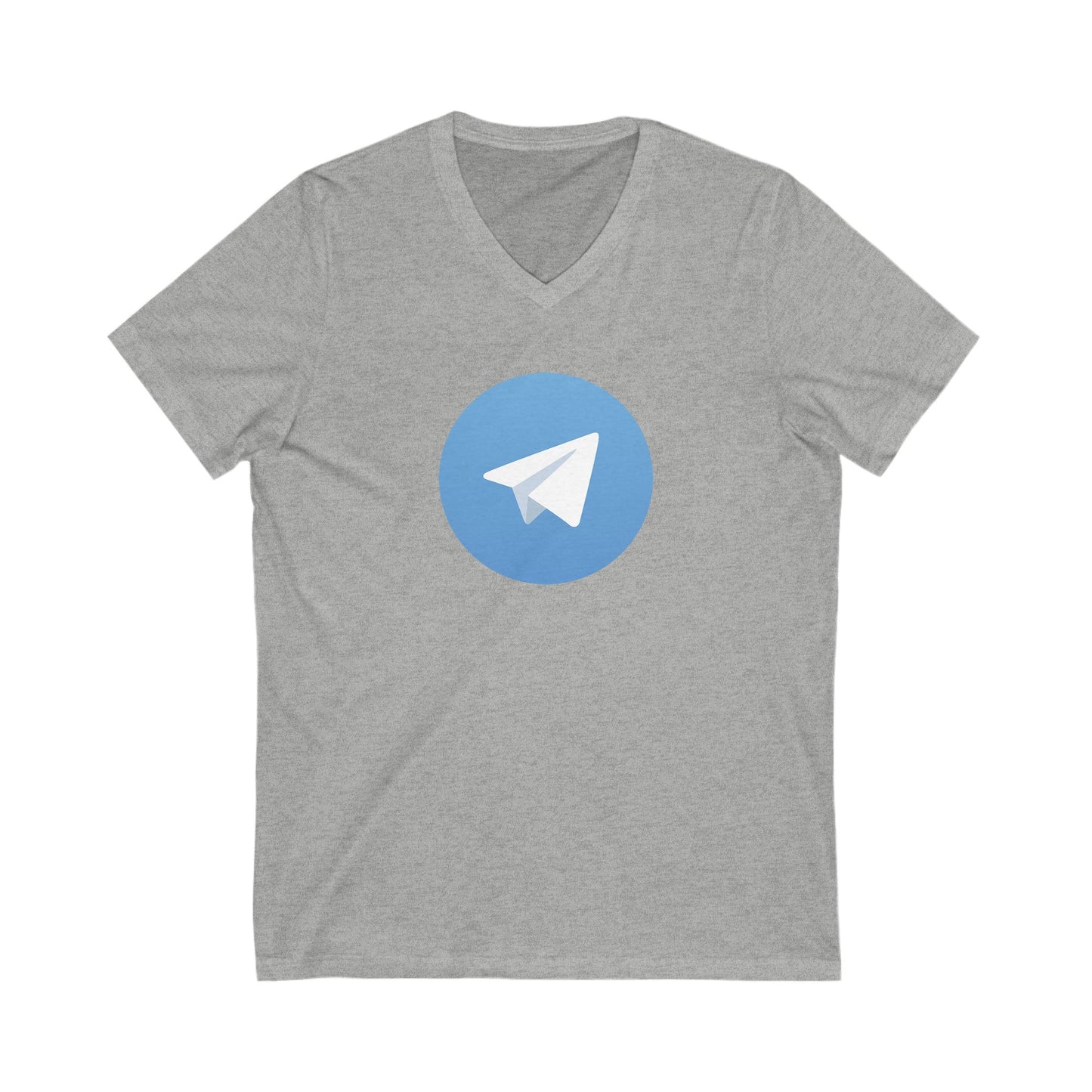 Telegram Adult V-Neck T-Shirt