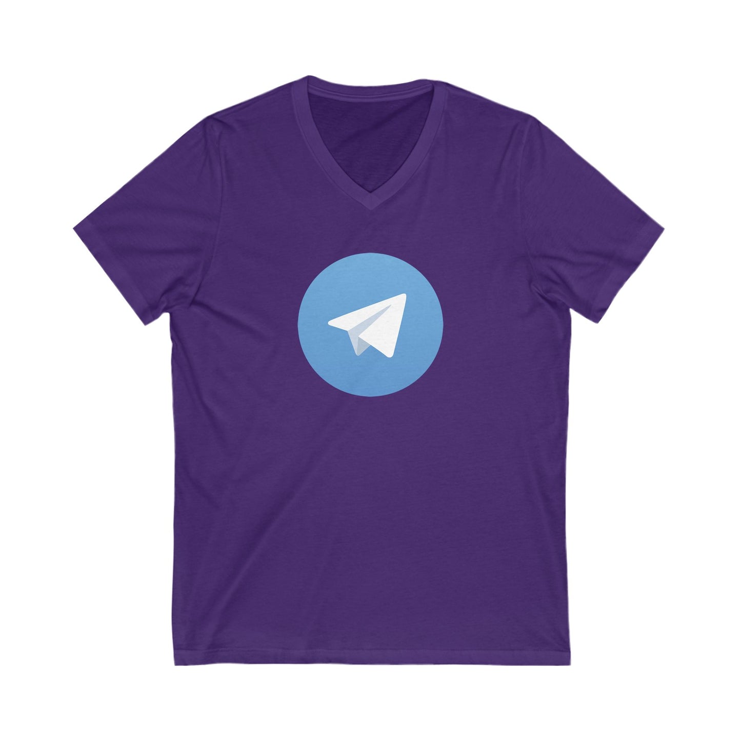 Telegram Adult V-Neck T-Shirt