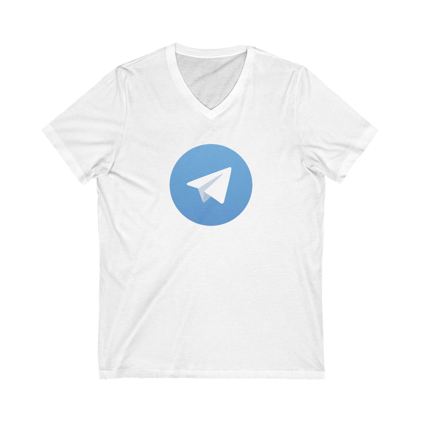 Telegram Adult V-Neck T-Shirt